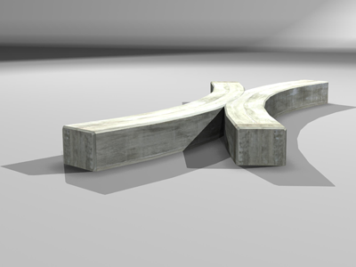 Skate spot 3d grey maya shadow skateboarding texture