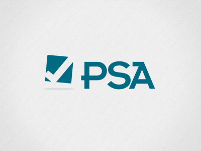 PSA logo (approved) blue corporate illustrator logo psa shadow