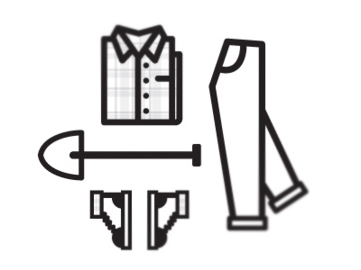 More camp icons boot branding icon illustrator pants plaid shirt shoe shovel