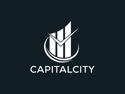 Capital City Real Estate Constriction Logo blue building business logo capital city classy compass constriction contemporary end estate flatlogo high homelogo house icon property real shape