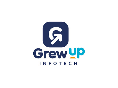 Grew Up Online Startup Business Logo app arrow ballpitmag business company digitalart down grew growth icon level logo logofolio logomark offline business online roblox success up up down