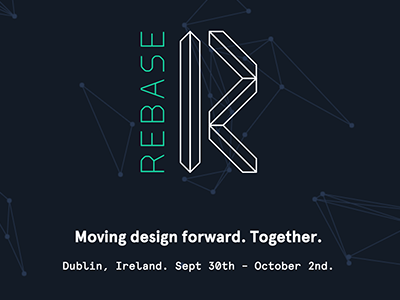 Rebase.ie conference geometric logo