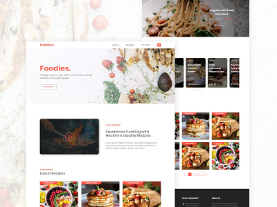 Foodies - HTML Food Blog Template blog design exploration flat food foodies html template html5 minimal ui ux web web design