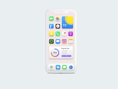 Clay Iphone Apps and Widgets 3d app icons app widget clay clay mockup clay render ios14 iphone widget