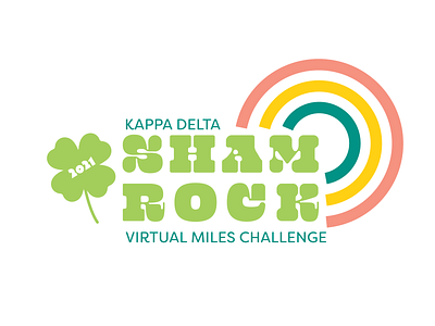 Shamrock logo 5k logo clover logo race rainbow shamrock sorority logo