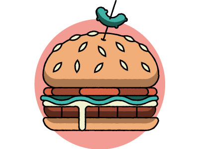 Hamburger fast food food hamburger icons junk pickle
