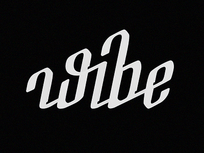 Wibe caligraphy custom hand drawn italic lettering logo type typography