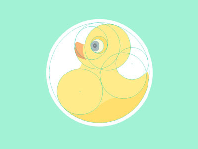 Rubber Duck - Logo In Progress bath circles construction duck logo rubber sketch yellow