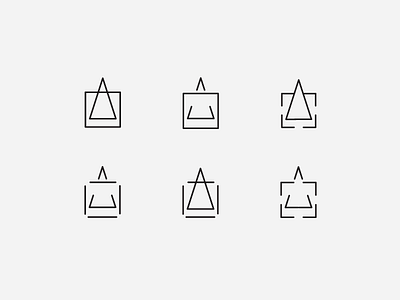 architecture studio -mark development a architecture geometry house logo mark minimalistic roof simple sketching technical drawing