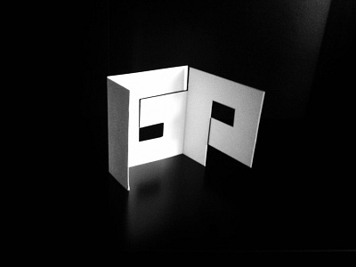 paper cutout collage initials logo modular paper photo playing sketching