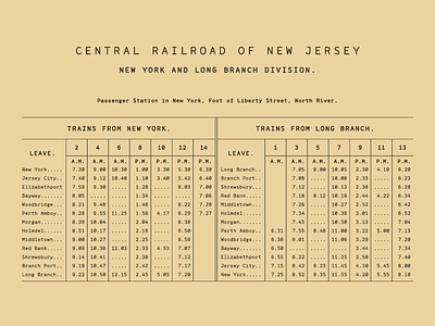 Range Mono Railroad Schedule font letters old table type