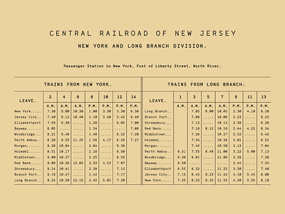 Range Mono Railroad Schedule