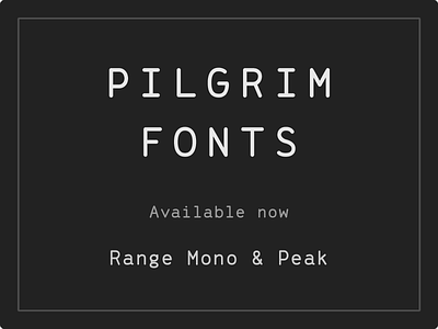 Introducing Pilgrim Fonts fonts letters lol type typography