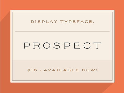 New font: Prospect font type