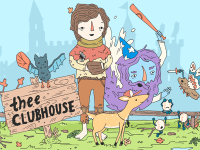 Thee Clubhouse character illustration