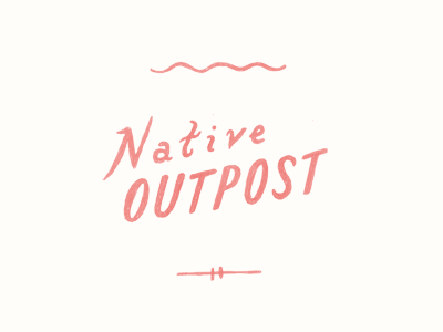 Native Outpost logo handlettering lines logo type