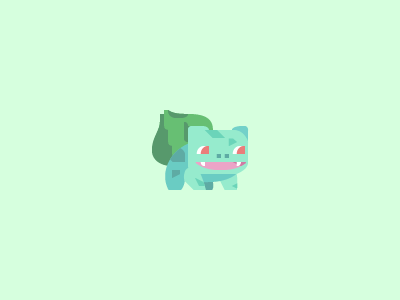 Bulbasaur cool icon illustration pokemon