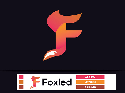 fox brand identity colrful logo design f colorful logo f design f letter f logo f logo design fashion font fox fox f logo fox logo foxled latter logo logotype minimalism