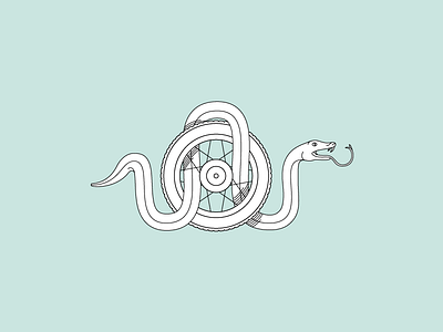 Ride or Die icon illustration illustrator logo motorcycle snake vector