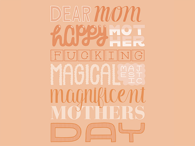 Happy Mothers Day design graphic design hand lettering handlettering lettering mom type typography