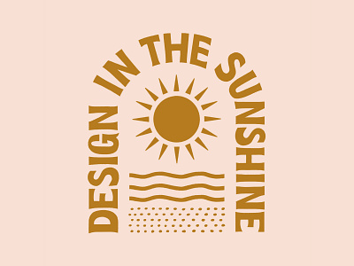 Design In The Sunshine abstract california design handlettering illustration lettering minimal retro socal sun sunshine typography waves