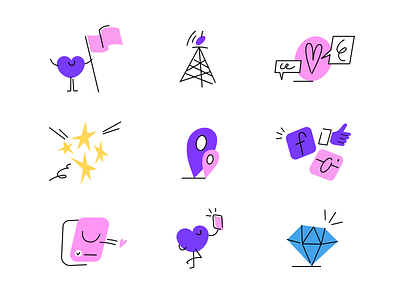 A glimpse of Badoo's illustrations badoo dating illustraion magiclab