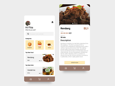 Foods & Driks App Design app design developer mobile app mobile design uidesign uidesigner ux uxdesign uxdesigner