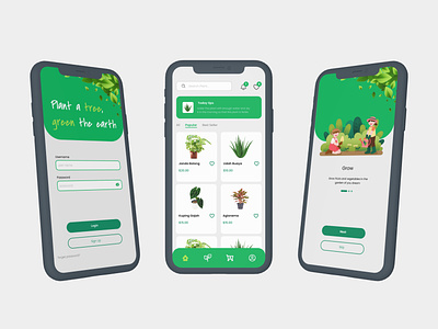 online plant shop app app design developer development illustration logo ui uidesign uidesigner uxdesign