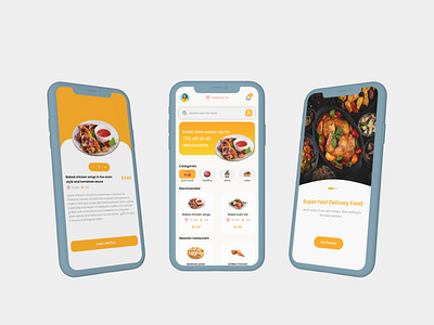 Delivery Food Order app design developer development graphic design illustration logo ui uidesign uidesigner uxdesign