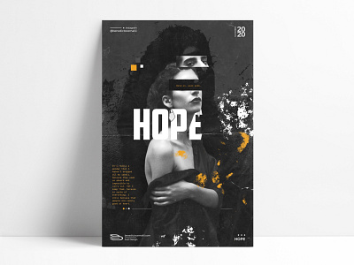 Hope analogue grunge texture monochromatic monochrome poster poster a day poster art poster design posters print design