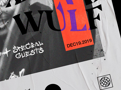 Xavier Wulf Concert Poster concert concert flyer concert poster design florida flyer hiphop jacksonville music poster rap tour type type design typography warp wave wolf