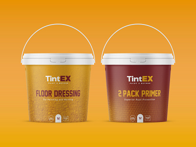 TintEX Industrial Paint Packaging branding bucket design packaging paint