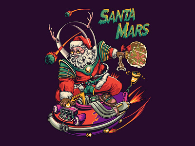 Santa Mars animation branding graphic design logo motion graphics