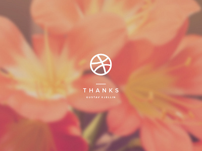 Thanks Gustav blur clean dribbble flowers gaussian gustav invite minimal minimalist modern ui webdesign