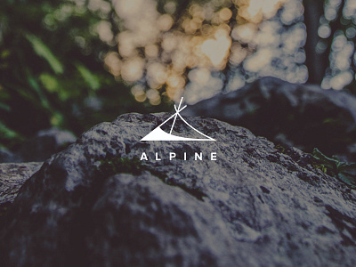 Alpine | Logo application blur clean dribbble flowers identity logo minimal minimalist mountain travel website