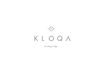 Kloqa | Logo belgium brand clock custom.type design flat logo minimal typography watch white