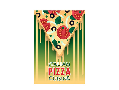 Italian cuisine. PIZZA ads cover design graphic design italian pizza poster