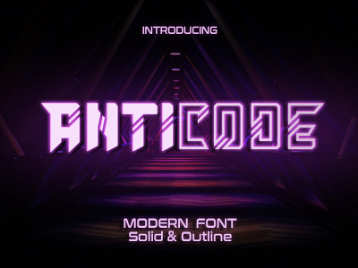 Anticode - Modern Font app cyber design font font design futuristic game design logo logotype modern font type design typography