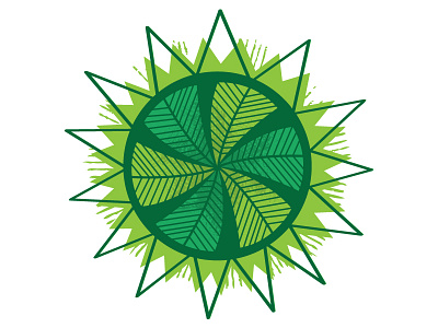 Green Island Energy green hawaii illustration logo mark organic solar power summer sun vector wind power windmill