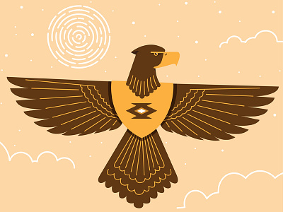 Golden Eagle eagle golden eagle illustration looming night sky poster soaring vector