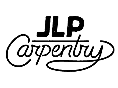 JLP Carpentry branding carpentry hand drawn logo logotype script
