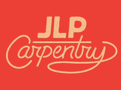 JLP Carpentry 3 branding carpentry custom script hand drawn logo logotype script