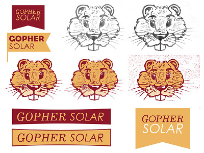 Gopher 2 concept gopher hand drawn illustration logo logotype