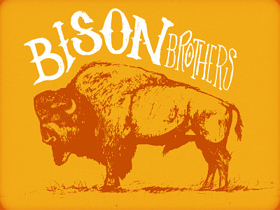 Our Bison Brothers american bison buffalo buffalo relatives concept conservation illustration