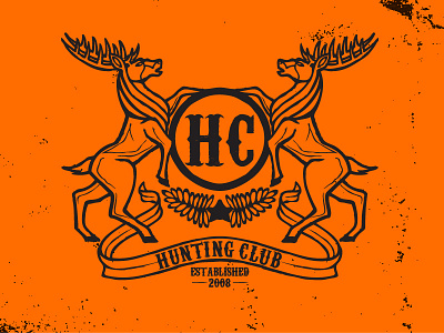 Hunting Club Logo band logo crest elk hunting club minneapolis rock