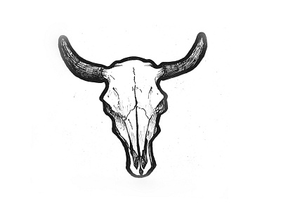 A.I.M. Bison a.i.m. bison illustration sketch skull