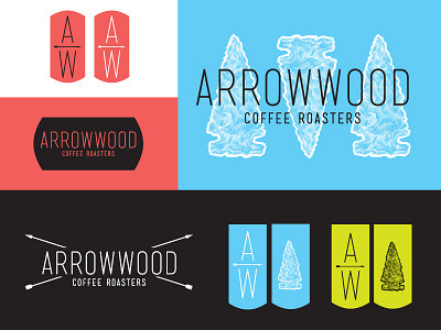 Arrowwood Ideas 4 arrow branding coffee coffee roasters hand drawn illustration logotype vector wip