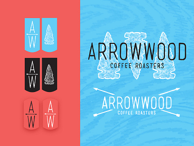 Arrowwood Hand Drawn arrow branding coffee coffee roasters hand drawn illustration logotype vector