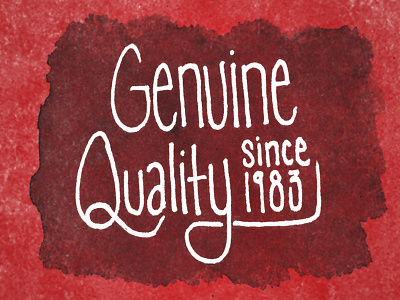 Genuine 1983 brush custom genuine hand drawn hand lettering quality typography