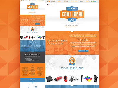 Ideas Gone Live clean cool idea home page icons long form scroll ui update web